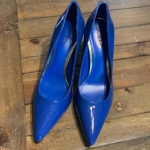 Ralph Lauren women’s blue patent leather heels size 10B